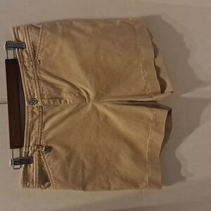 Lauren Ralph Lauren Khaki Shorts with Gold Closure Front Size 8